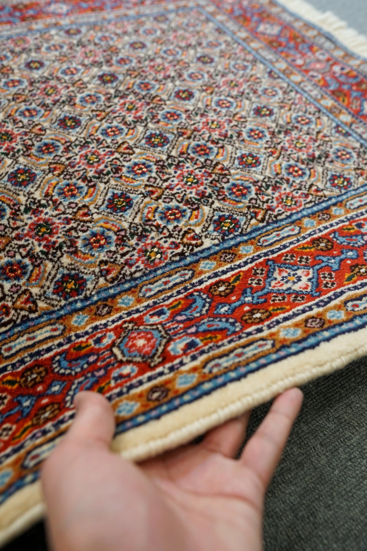117×78cm ペルシャ手織り絨毯 Moud - Decorworks