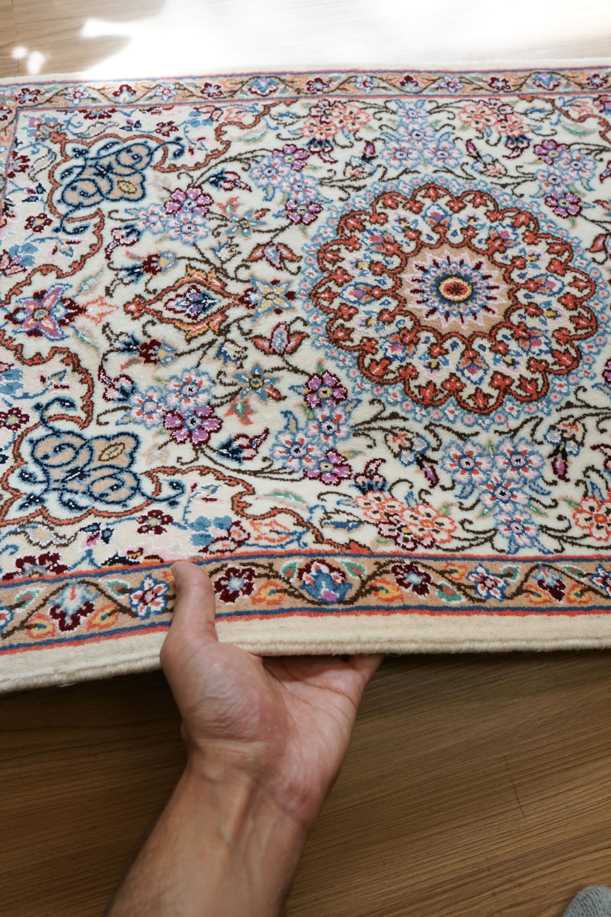 Collection 90×60cm ペルシャ手織り絨毯 ナイン産