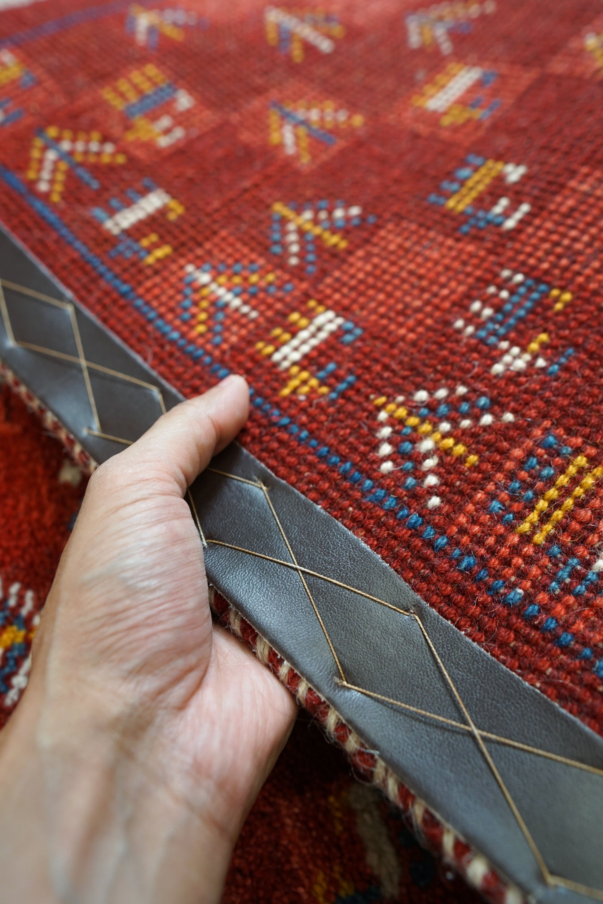 Collection 145×50cm ペルシャ絨毯 手織りギャッベ アマレ族　ランナー