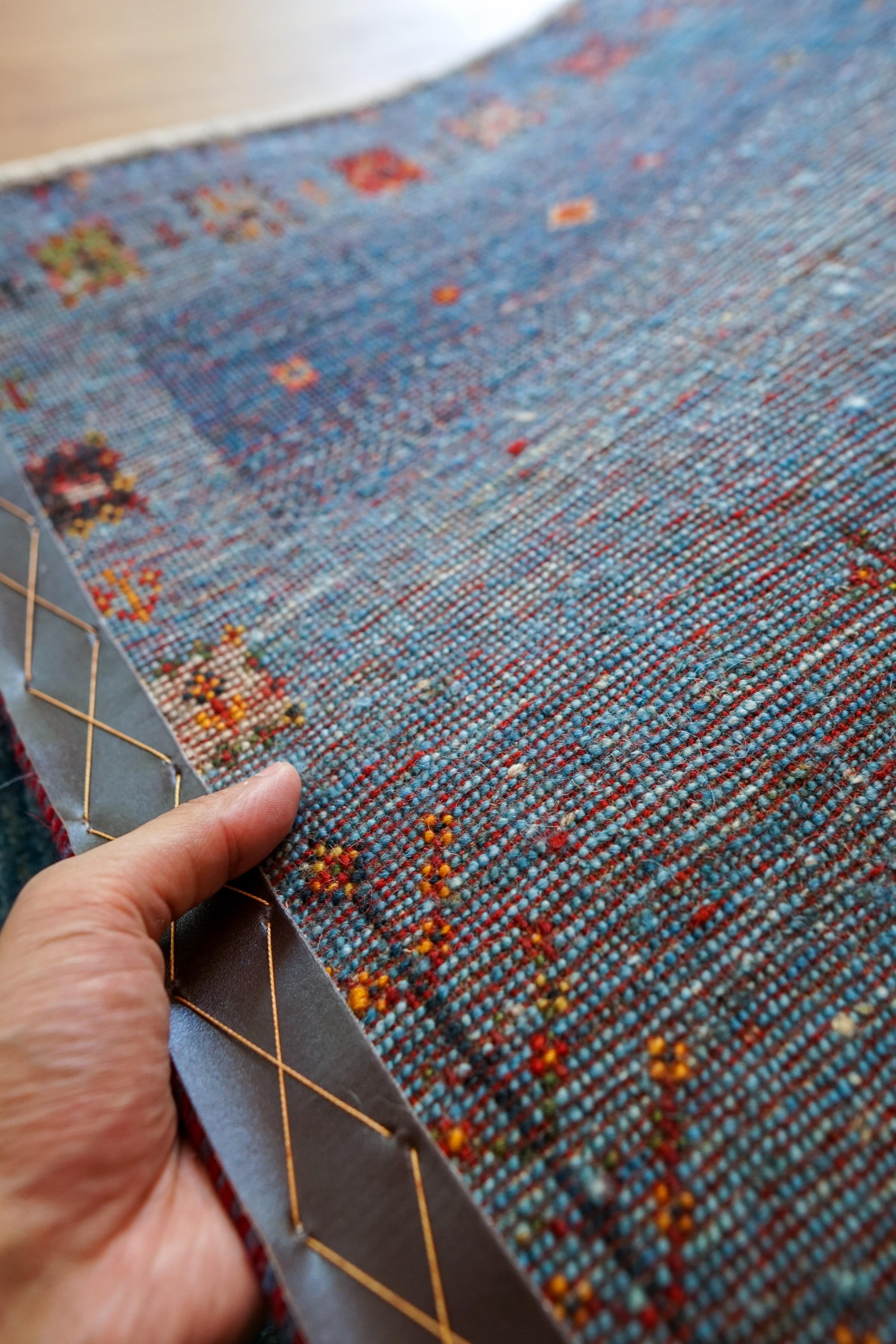  手織りペルシャ カシュクリ ギャッベ リズバフトギヤべ 103×67cm