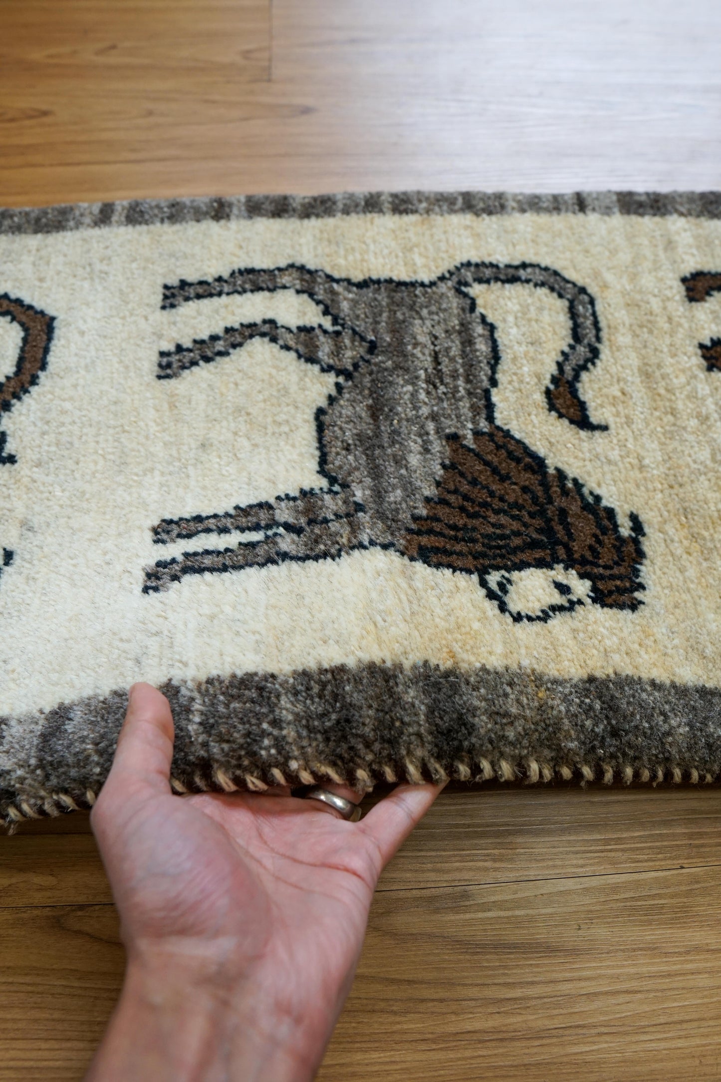 ペルシャギャッベ アマレ族 ギャベ　ランナー 116×42cm