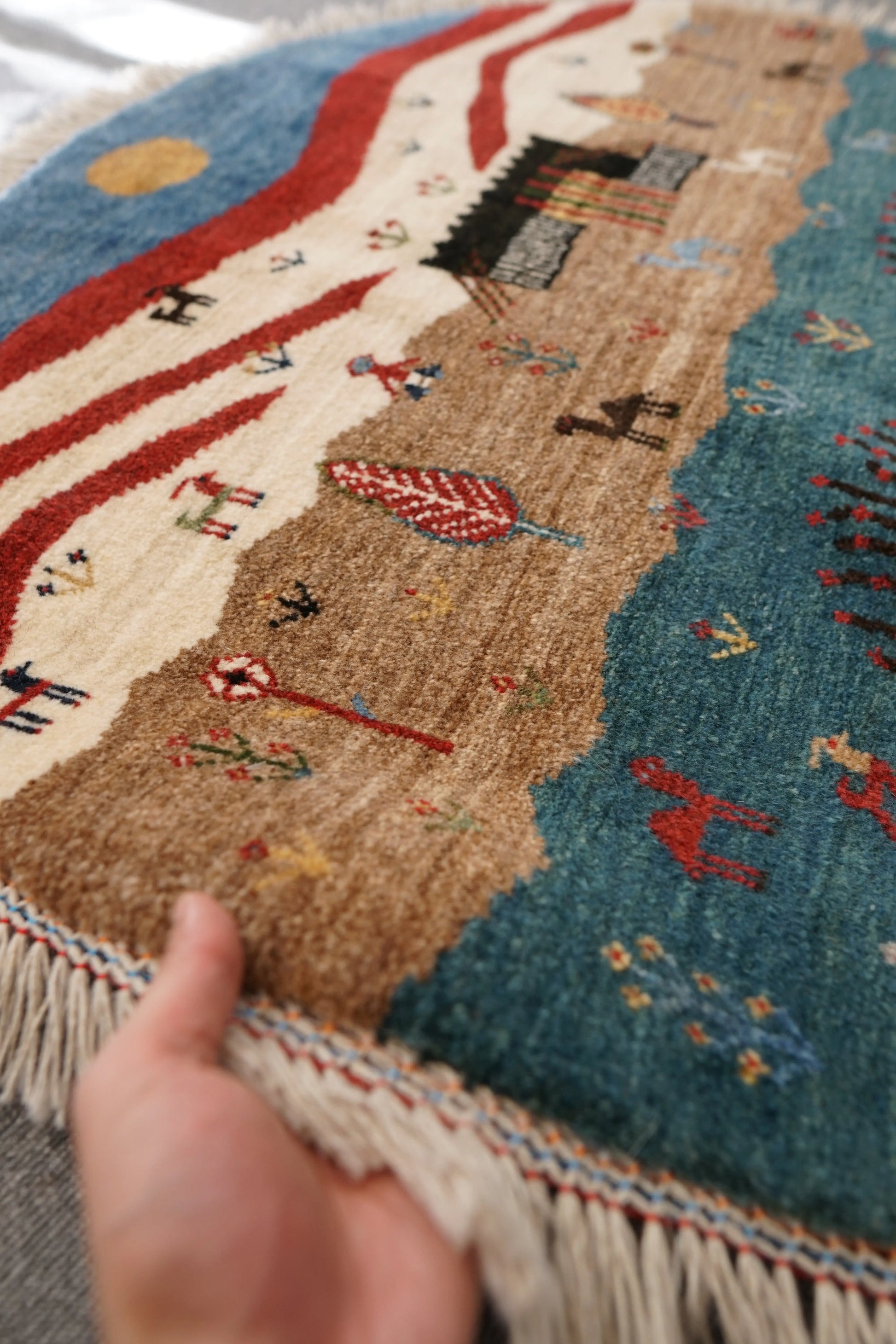 100×100cm   ペルシャ手織りカシュクリギャッベ Decorworks