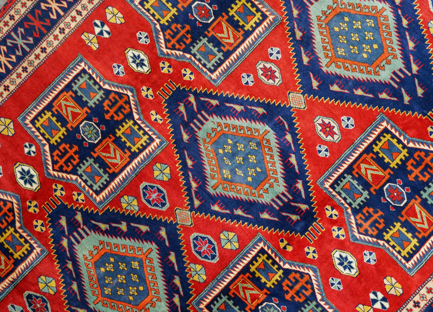 197×154cm 手織りペルシャ絨毯 トライバルラグ - Decorworks
