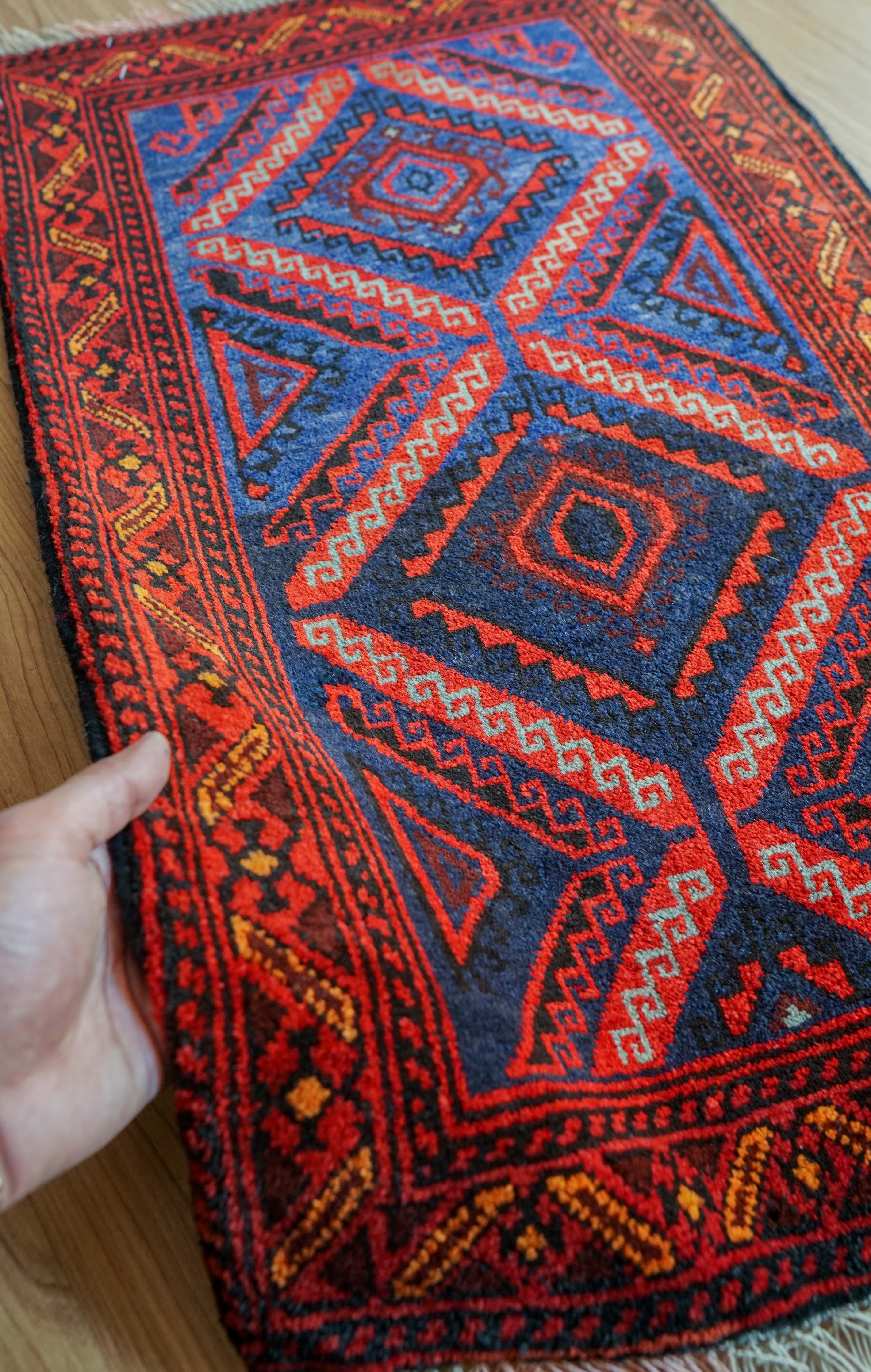 アフガン バルーチ ヴィンテージ絨毯 83×50cm トライバルラグ – Decorworks