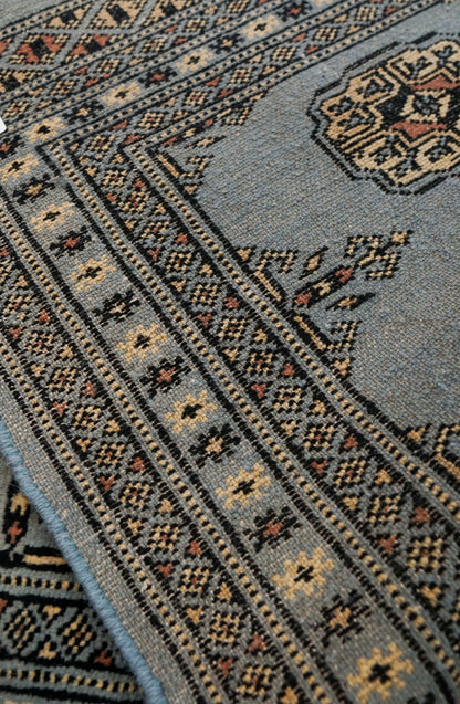  トルクメン ボハラ 手織り パキスタン絨毯 98×61cm 玄関マット