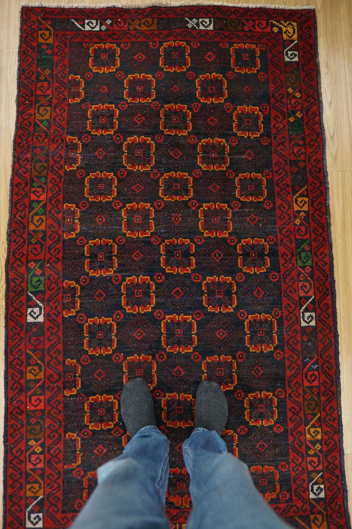  ペルシャ絨毯 バルーチ トライバルラグ 180×105cm