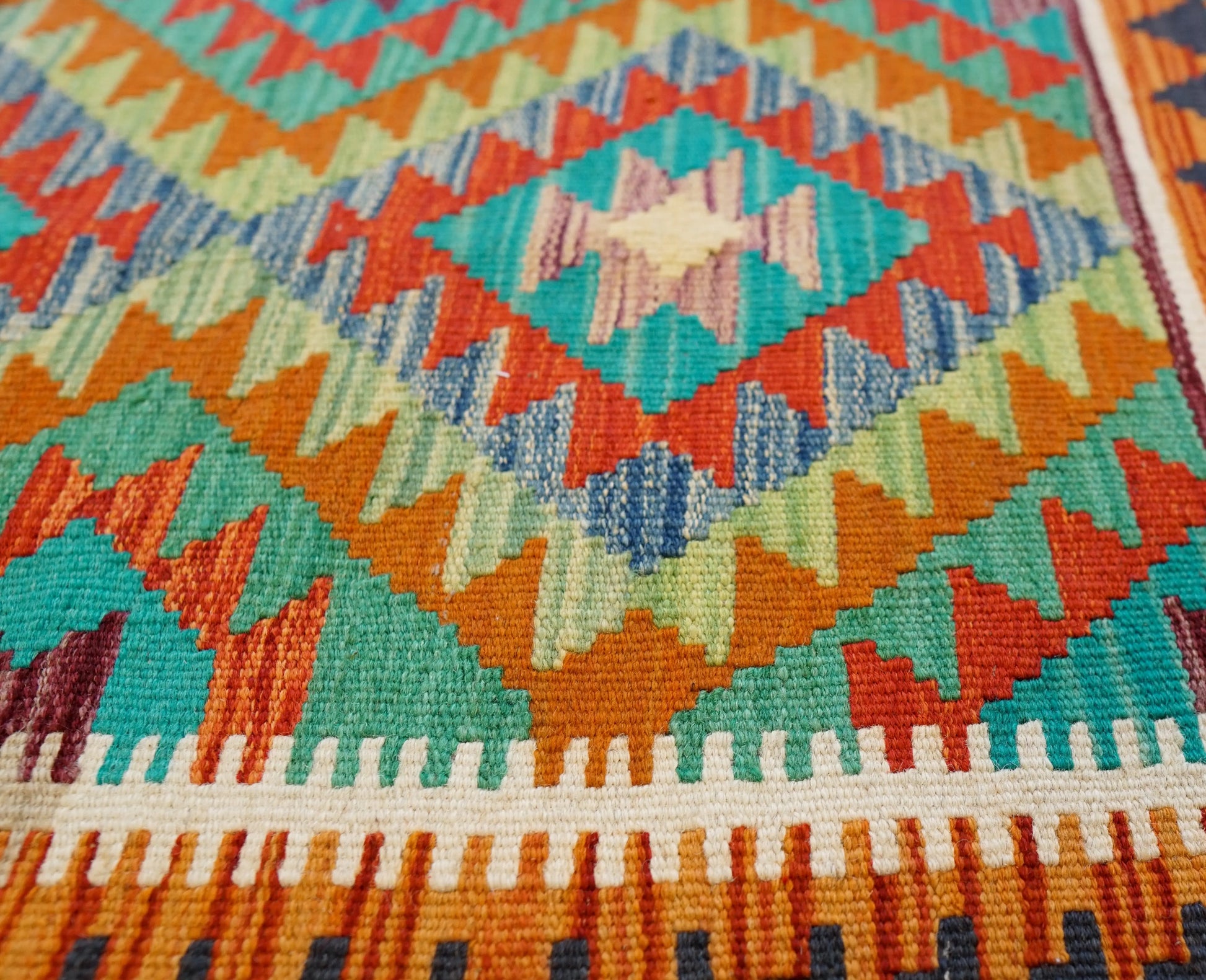 90×60cm　　アフガニスタン手織りキリム Decorworks