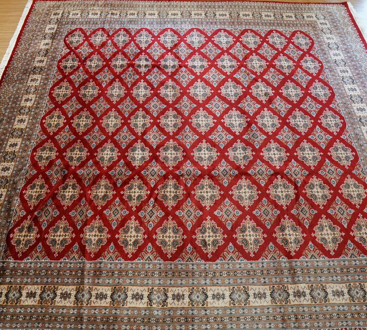  パキスタン手織り絨毯 ジャルダルデザイン 255×250cm