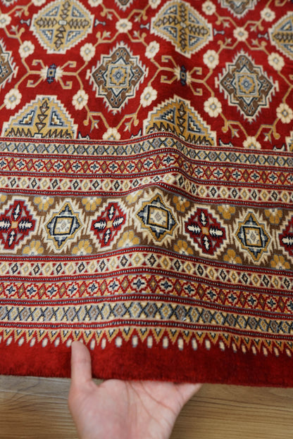  パキスタン手織り絨毯 ジャルダルデザイン 238×166cm｜ニュージーランド産メリノウール