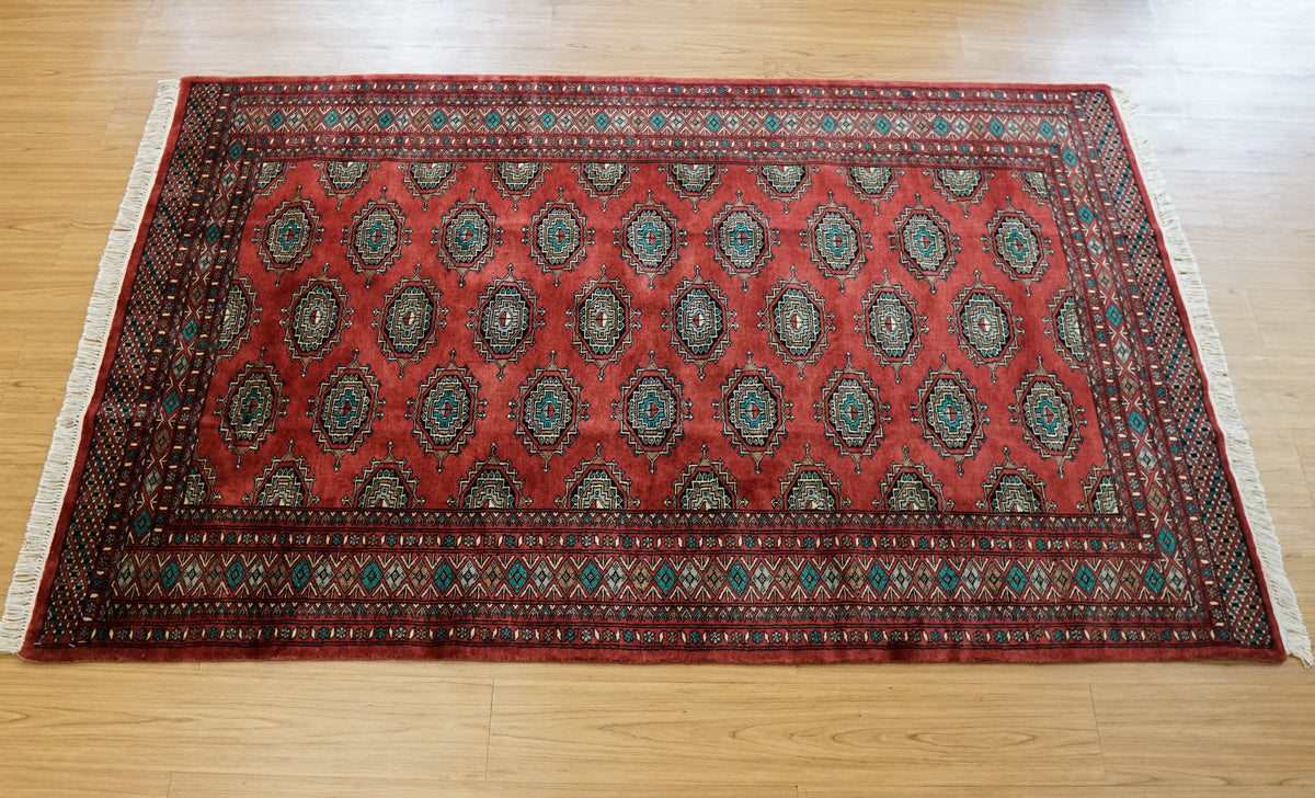  200×126cm パキスタン手織り絨毯