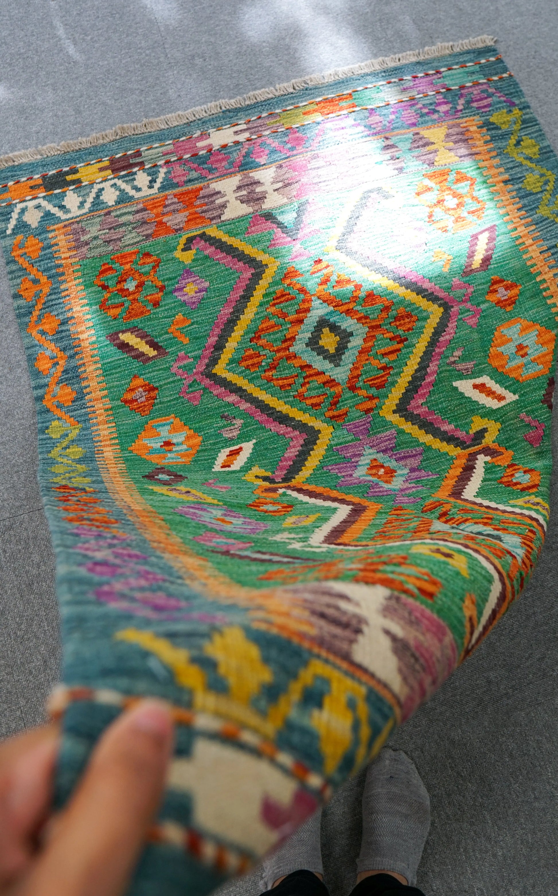 147×100cm　　アフガニスタン　手織り　キリム　　 Decorworks