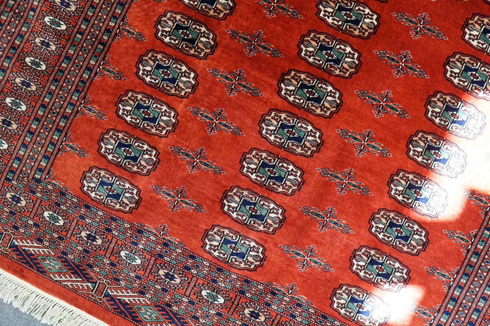 205×141cm トルクメン ボハララグ 手織り絨毯 Decorworks