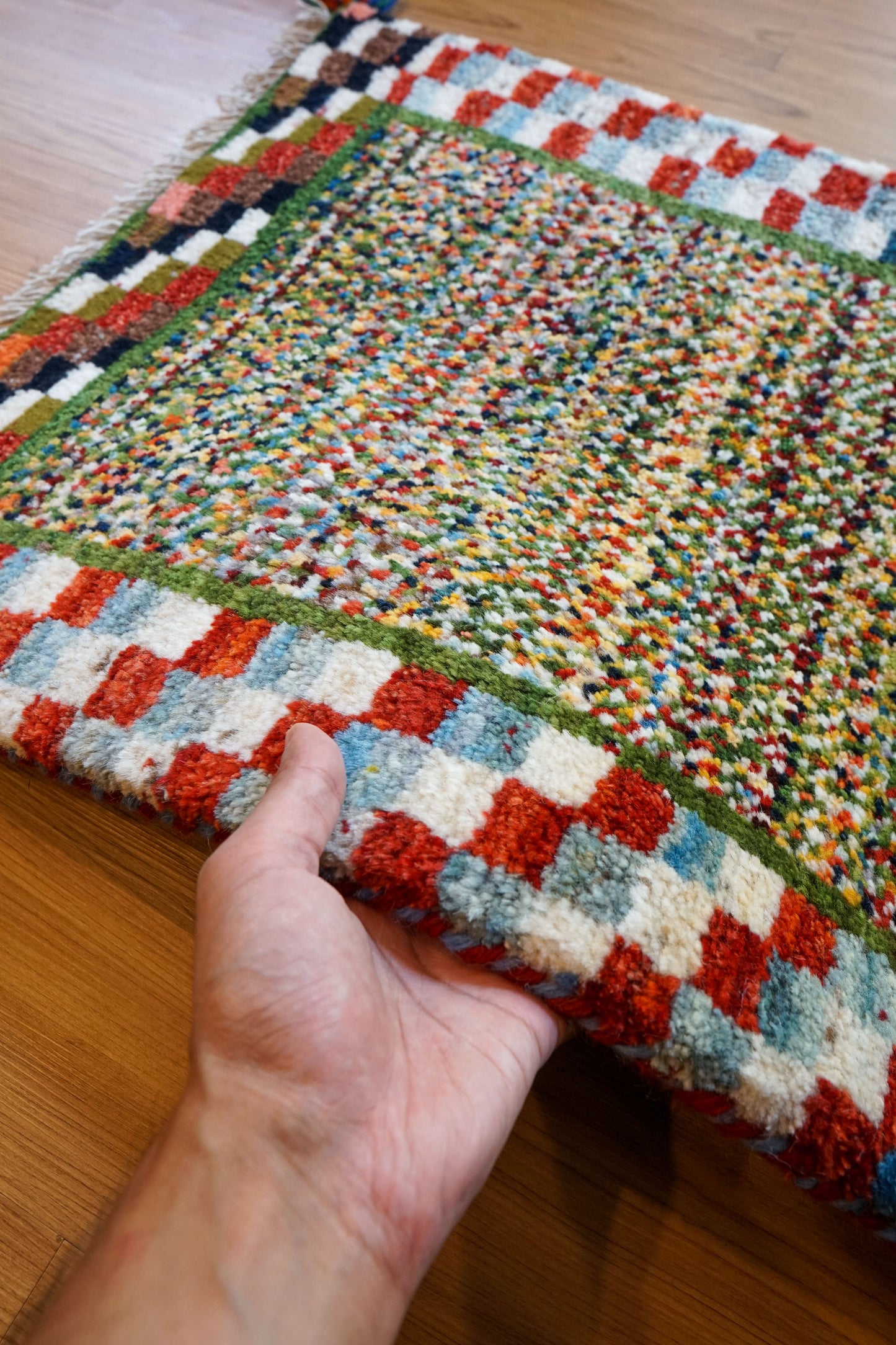 Collection 80×50cm　ペルシャ絨毯 手織りギャッベ アマレ族 ギャベ