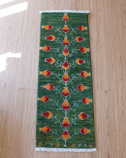 ペルシャ絨毯 カシュクリギャッベ リズバフトギャベ 117×43cm ランナー