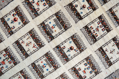  手織り ペルシャ カシュクリギャッベ 95×65cm リズ　ギヤべ