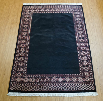  パキスタン手織り絨毯 183×131cm ボーダー柄