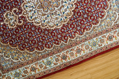  88×61cm　ペルシャ絨毯 タブリーズ産　50RAJ