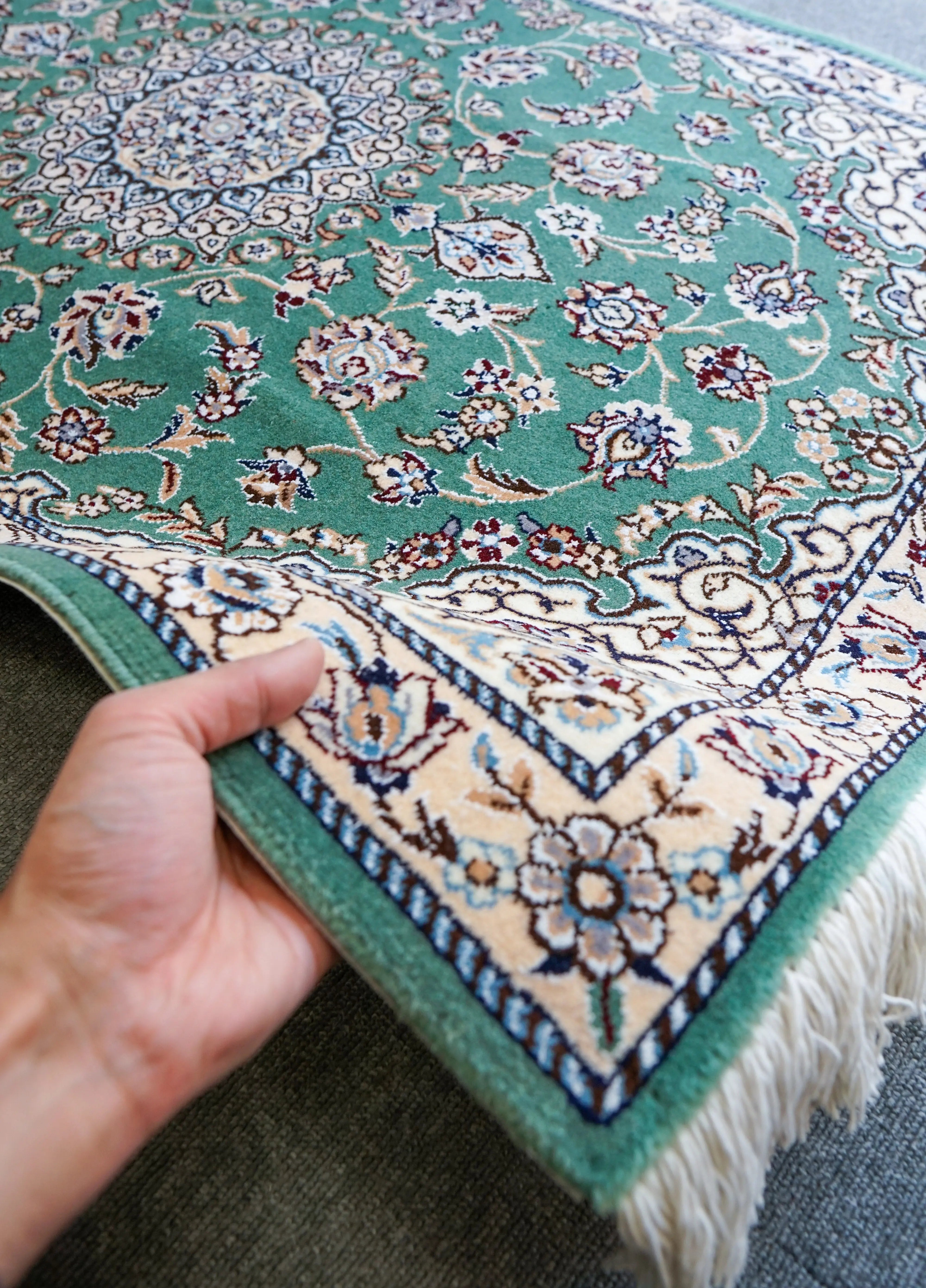 116×78cm ペルシャ手織り絨毯 ナイン産 - Decorworks