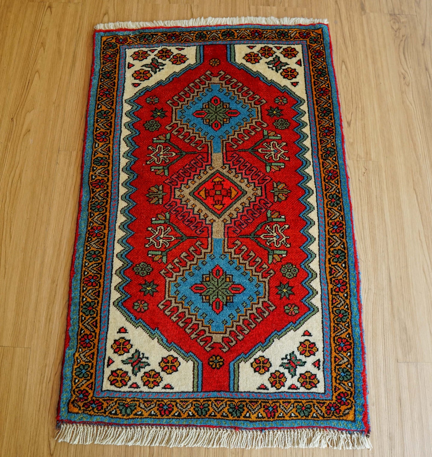  ペルシャ絨毯 ヤラメ97×63cm