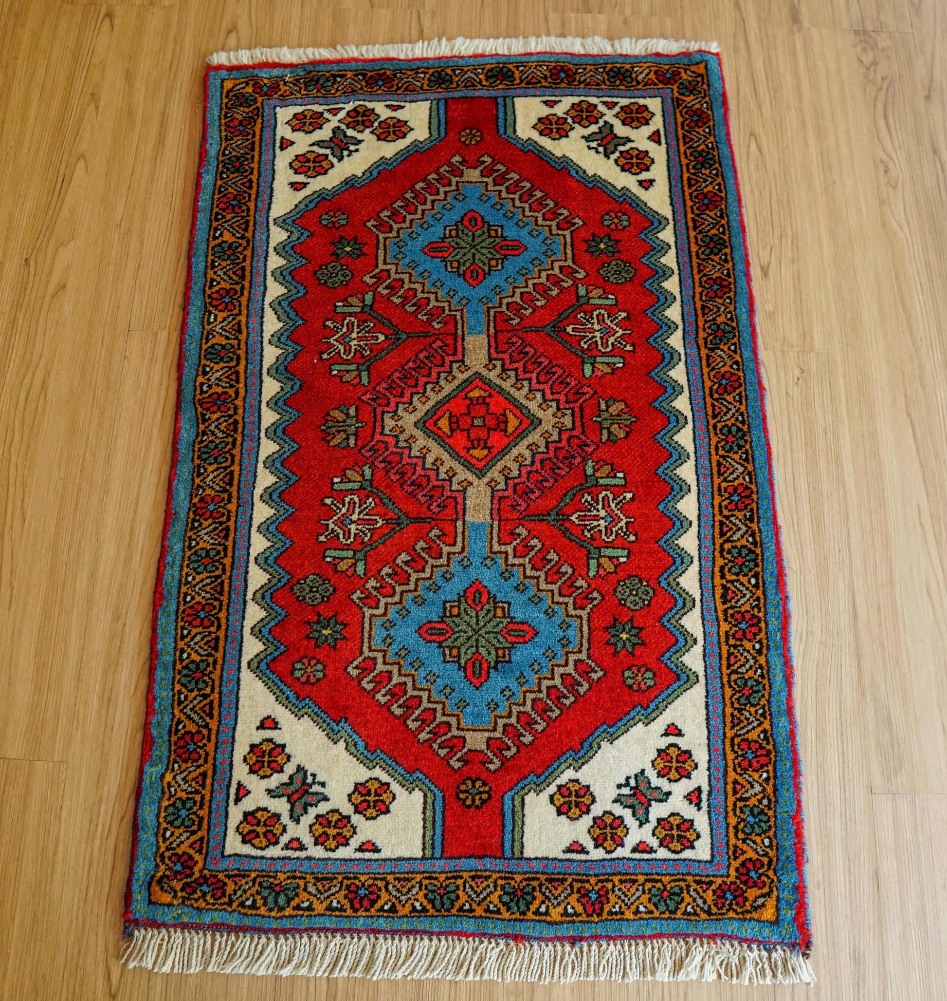  ペルシャ絨毯 ヤラメ97×63cm