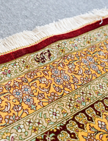 121×78cm　【ペルシャ手織り絨毯】証明書付 Decorworks
