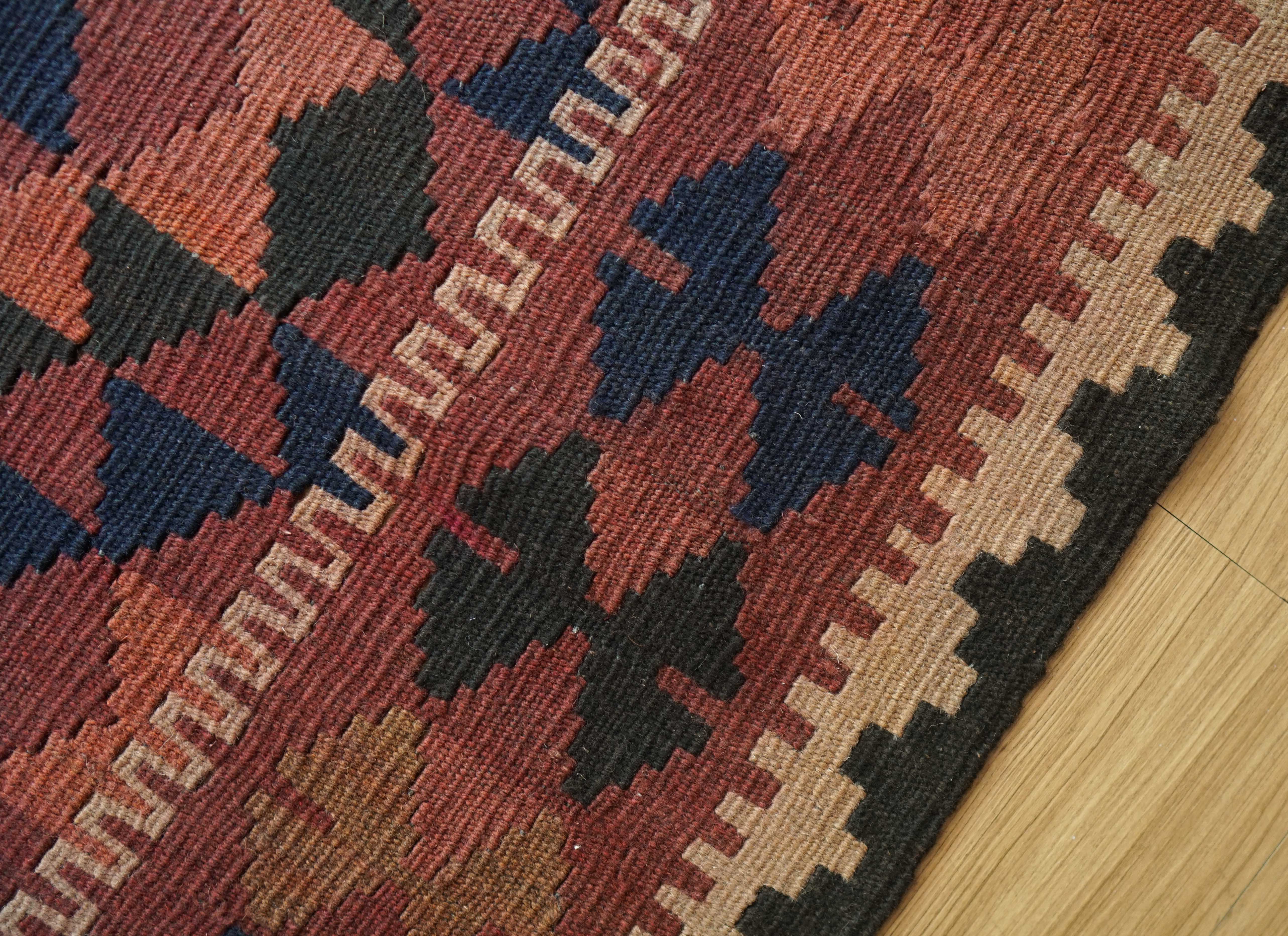 アフガンオールド手織りキリム トライバルラグ 185×100cm - Decorworks