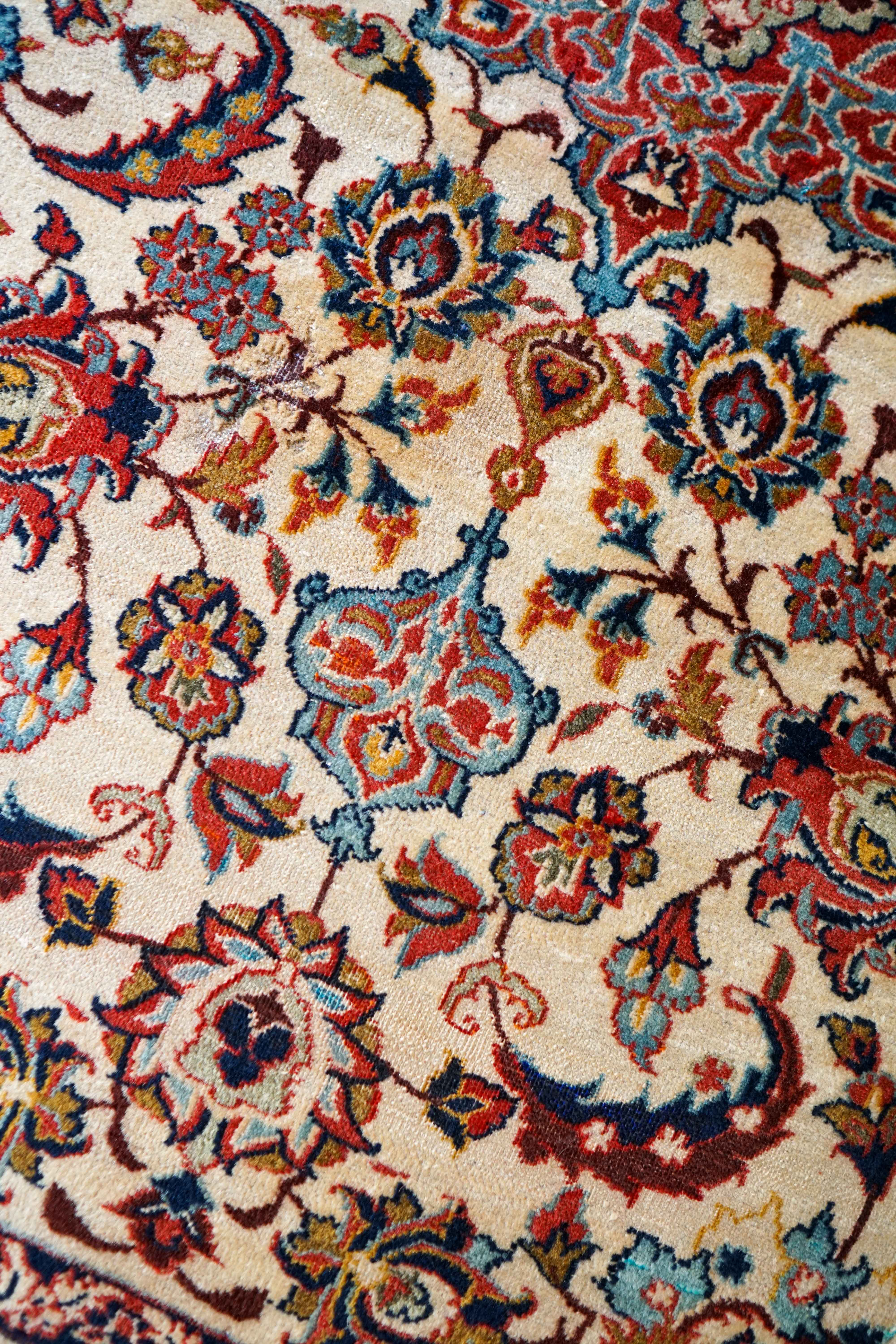 ペルシャ絨毯 オールド カシャーン産 140×88cm｜1950年代 コルクウール