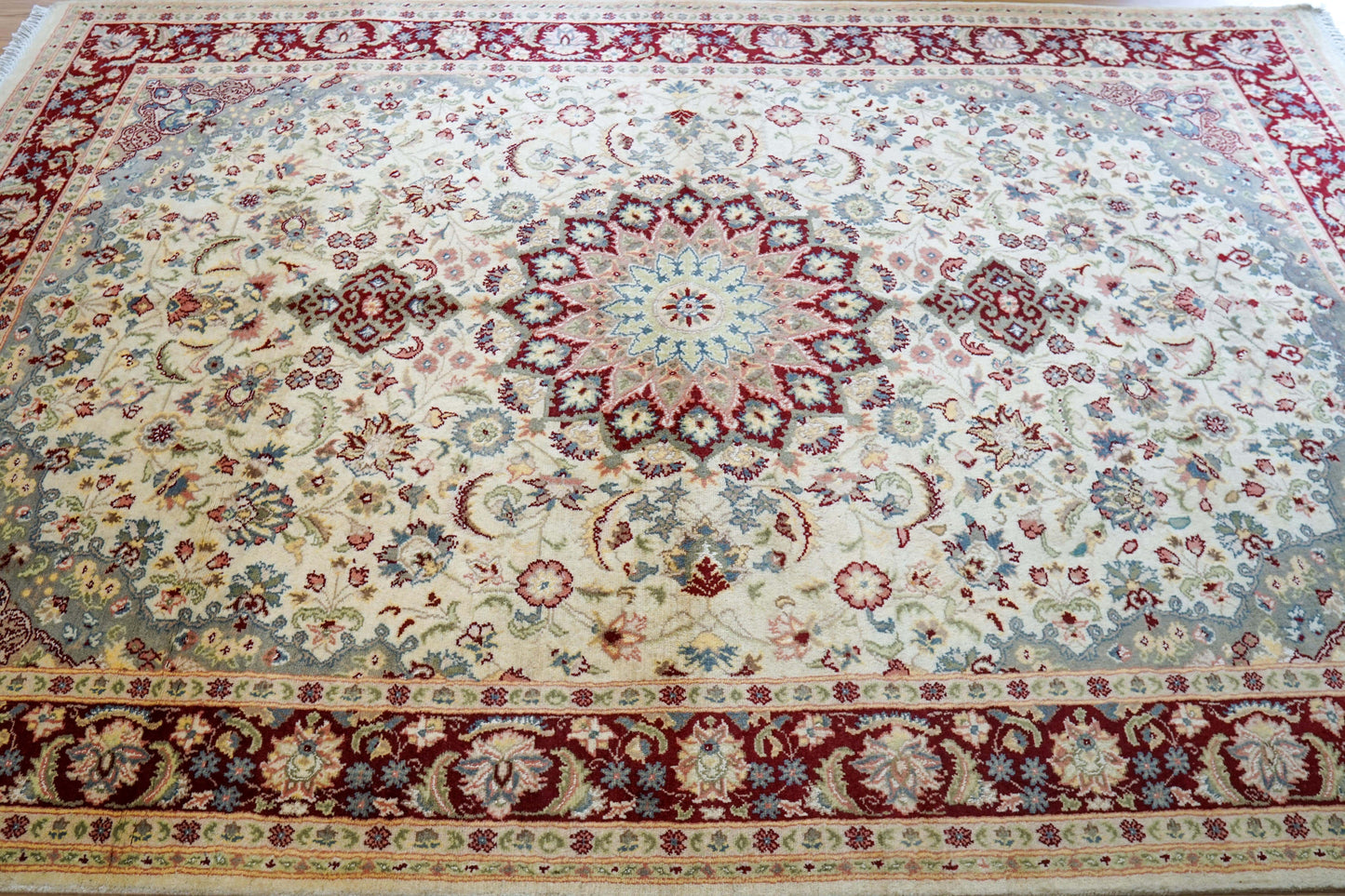  ペルシャ絨毯 オリエンタルラグ 242×154cm 手織り メダリオン柄