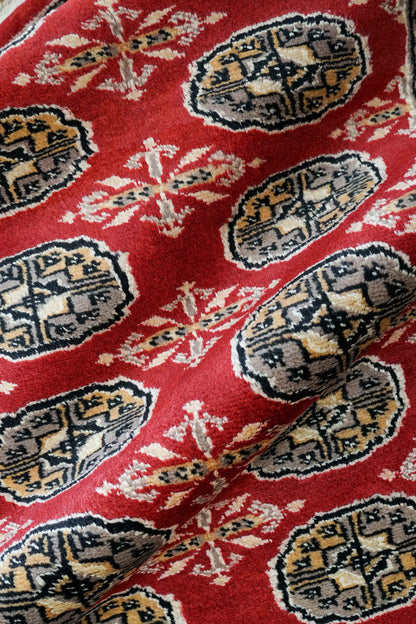  パキスタン手織り絨毯 トルクメンボハラ トライバルラグ 130×80cm