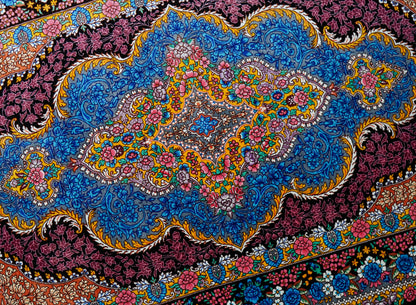 123×78cm　 ペルシャ絨毯クム産シルク 100%　 Decorworks