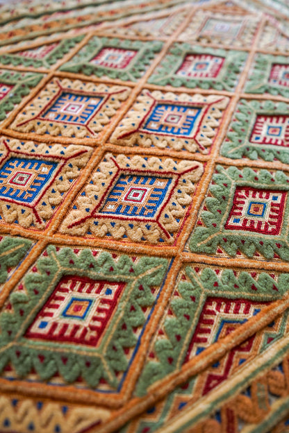  アフガニスタン 手織り マシュワニ キリムトライバルラグ Fine quality 116×81cm