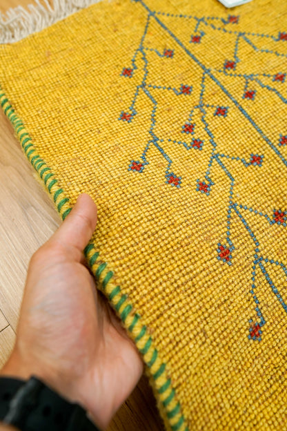  ペルシャ絨毯 手織りギャッベ アマレ族 60×43cm