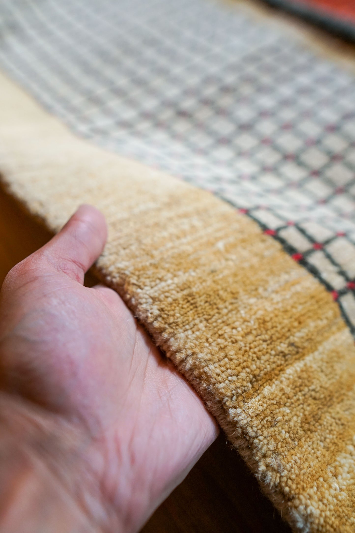  ガズニウール手織りギャッベ ラグ ギャベ 180cm×130cm  ペルシャ絨毯