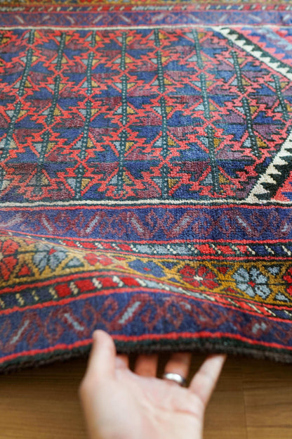  手織りペルシャ絨毯 バルーチ族製 Prayer Rug ヴィンテージ トライバルラグ141×89cm