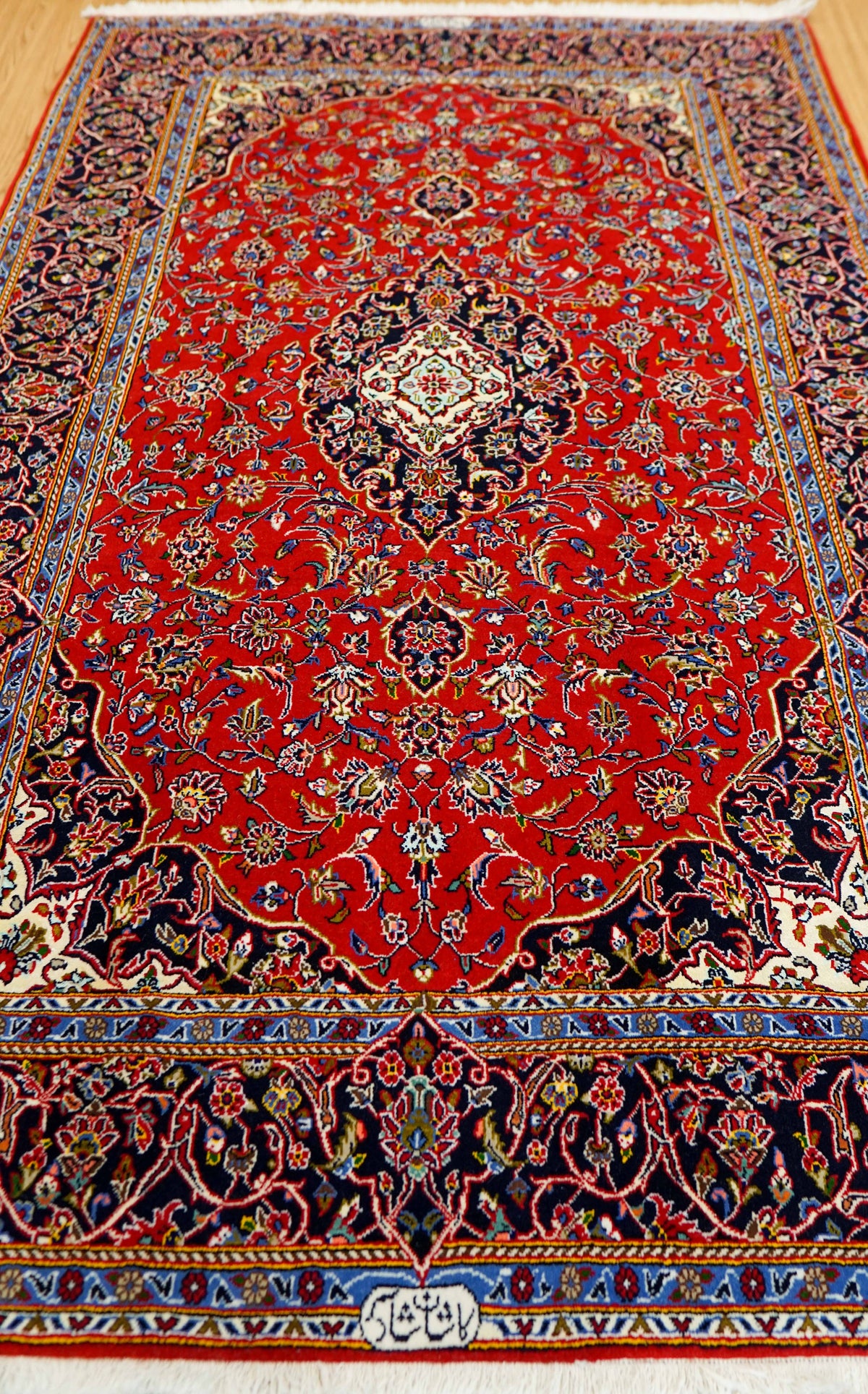  ペルシャ絨毯 カシャーン産 (カシャン) シャドサル工房 225×150cm