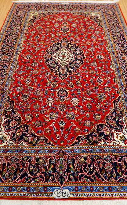  ペルシャ絨毯 カシャーン産 (カシャン) シャドサル工房 225×150cm