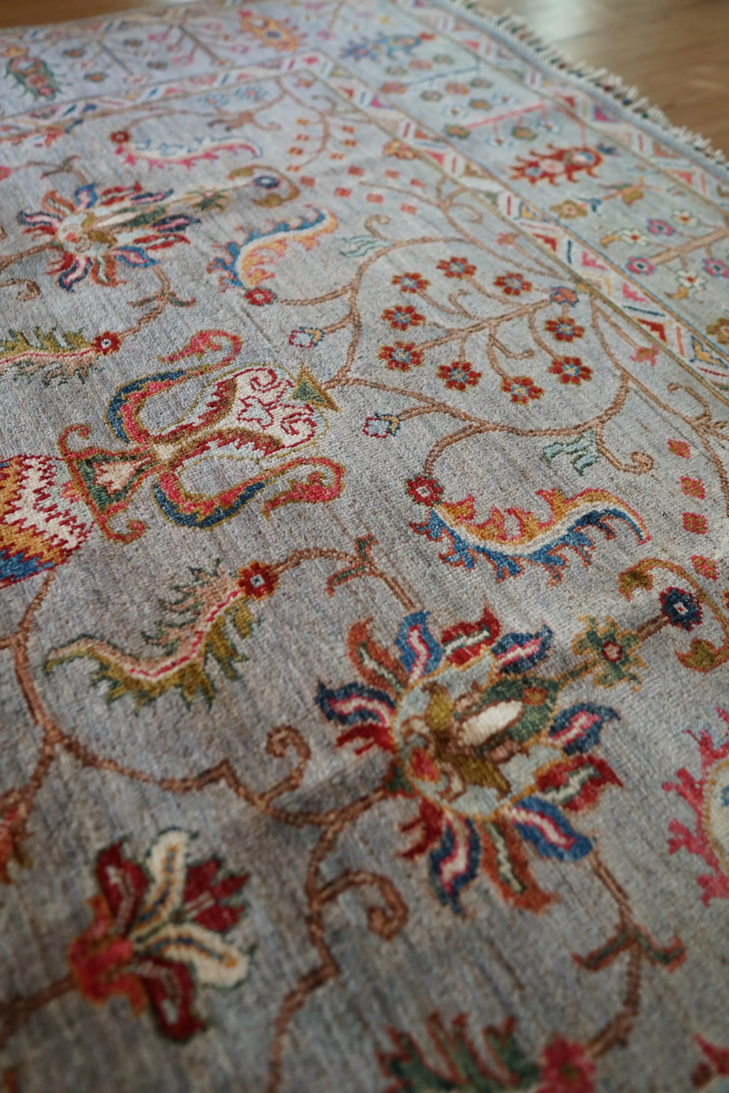  アフガニスタン手織り絨毯 ガズニ  243×176cm｜手紡ぎウール×草木染め