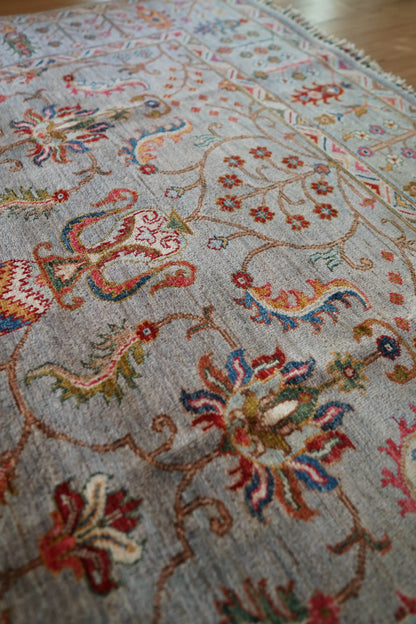  アフガニスタン手織り絨毯 ガズニ  243×176cm｜手紡ぎウール×草木染め