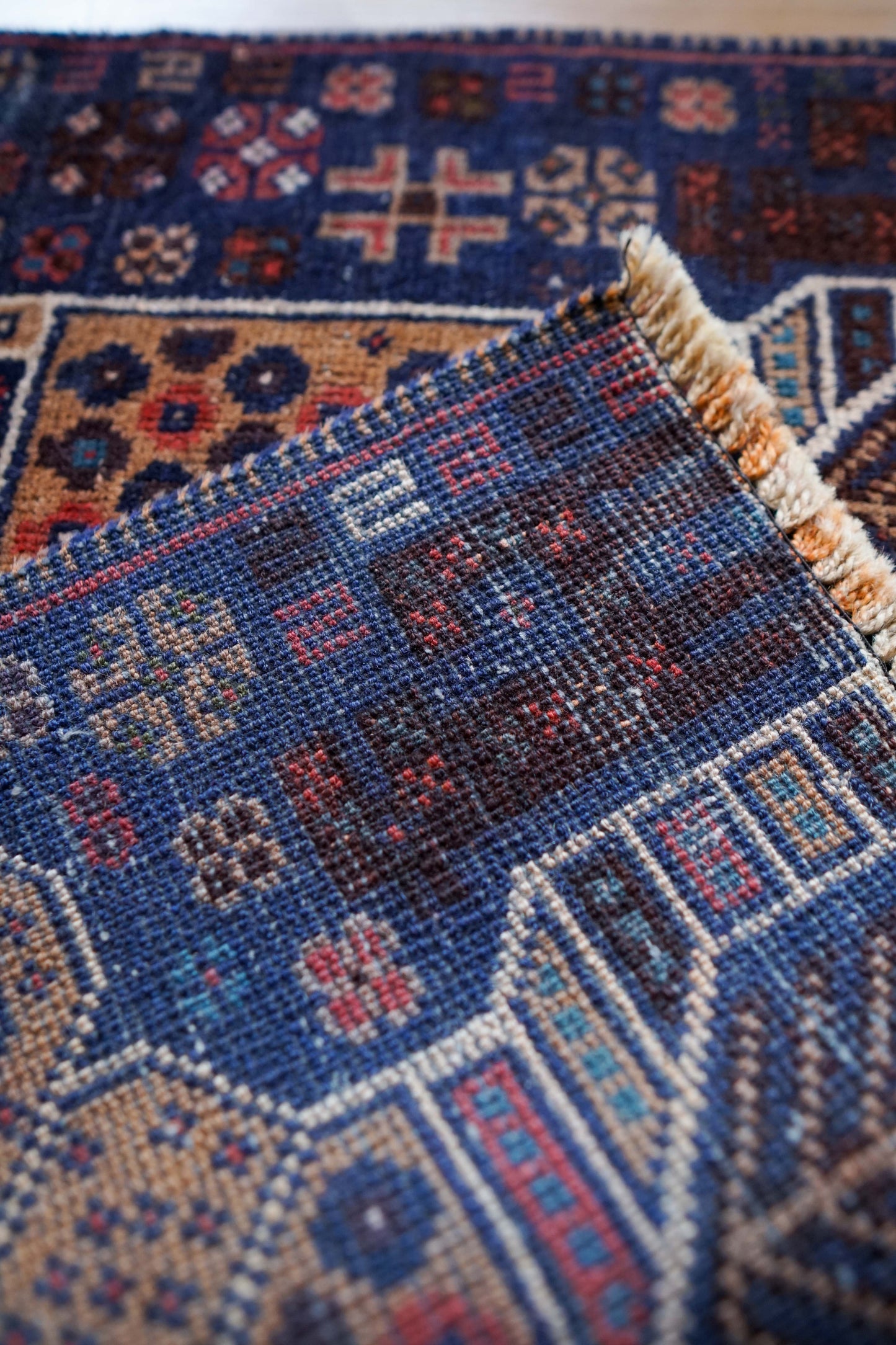  ヴィンテージ バルーチ族トライバルラグ 61×36cm 手織り ペルシャ絨毯