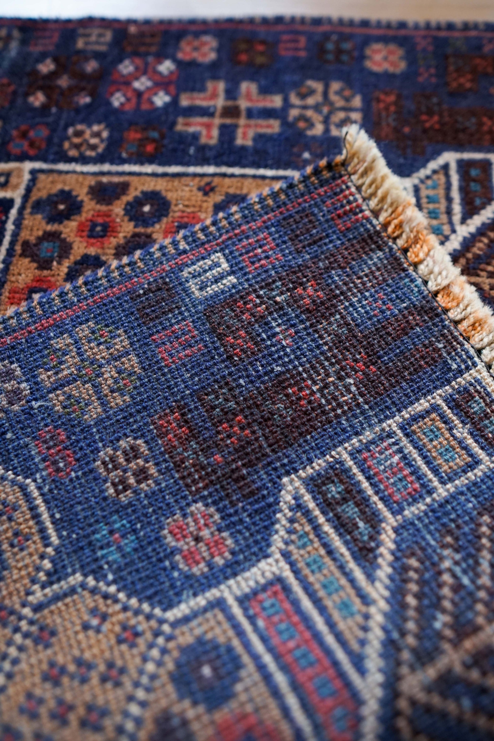  ヴィンテージ バルーチ族トライバルラグ 61×36cm 手織り ペルシャ絨毯