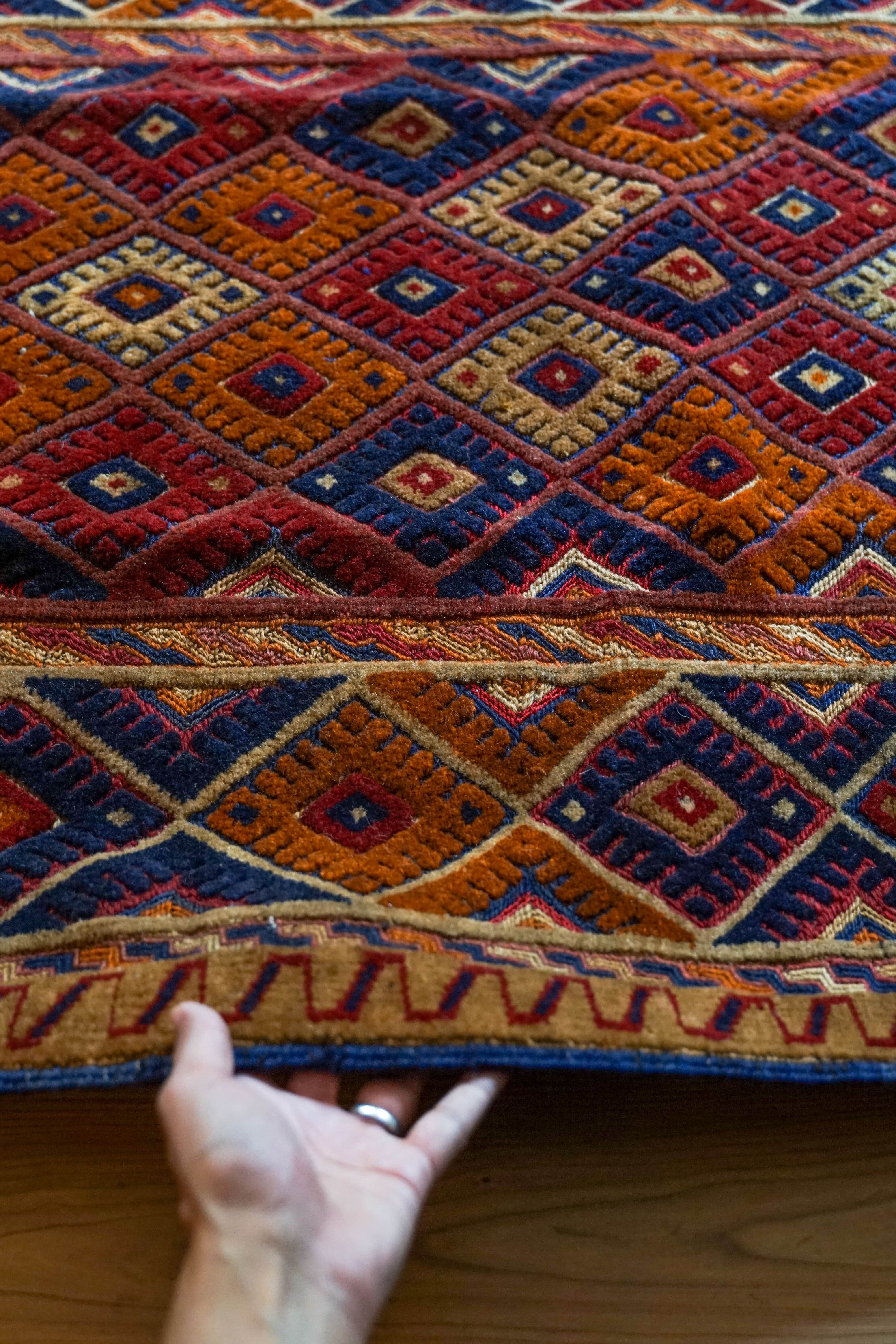 199x137cmマシュワニキリムアフガニスタン手織りファインキリム 199x137cmマシュワニキリムアフガニスタン手織りファインキリム ラグ