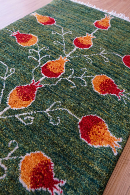 ペルシャ絨毯 カシュクリギャッベ リズバフトギャベ 117×43cm ランナー