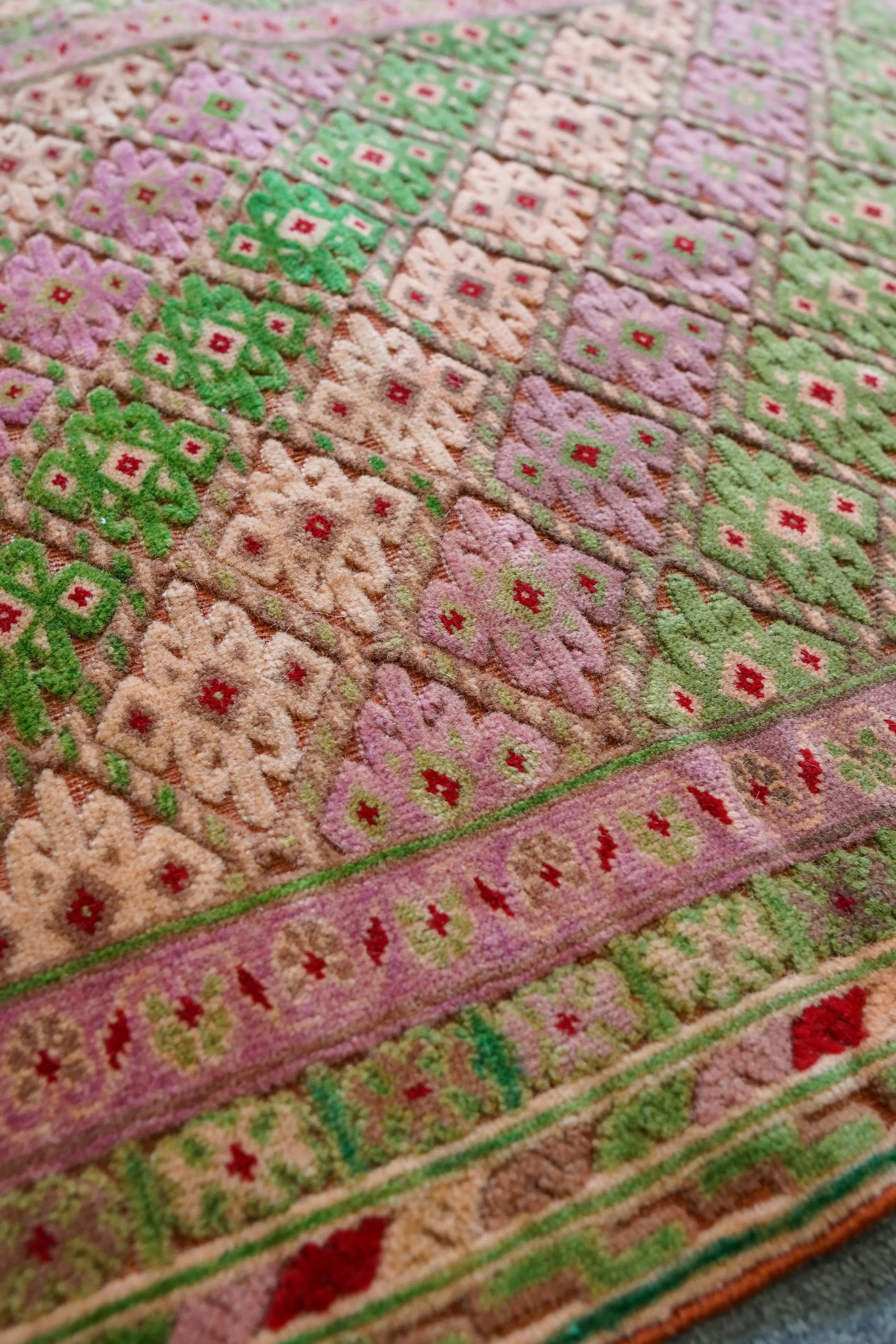 92×65cm  アフガニスタン の マシュワニ手織り キリム 手織り絨毯 Decorworks