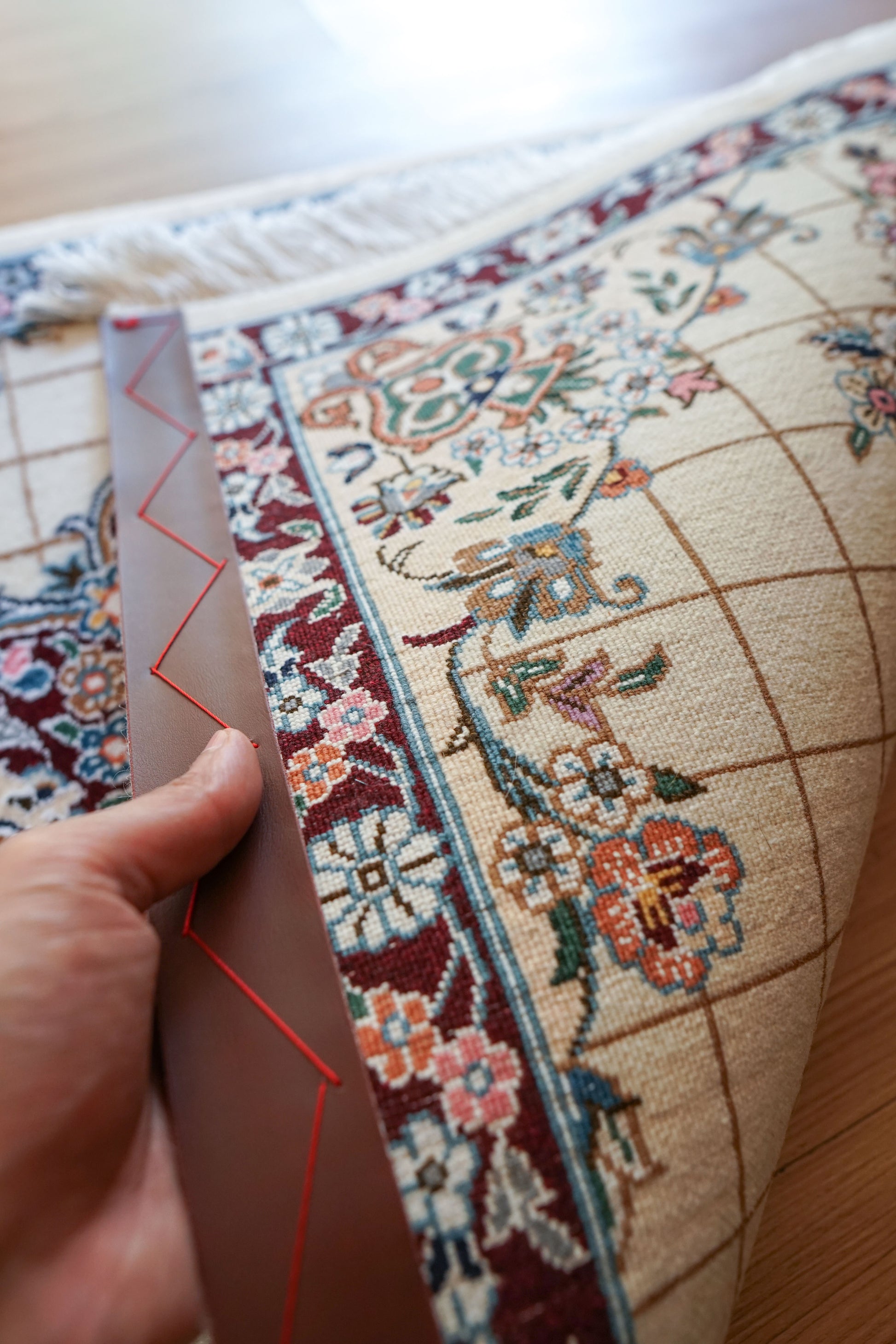  ペルシャ絨毯 ナイン産 94×65cm