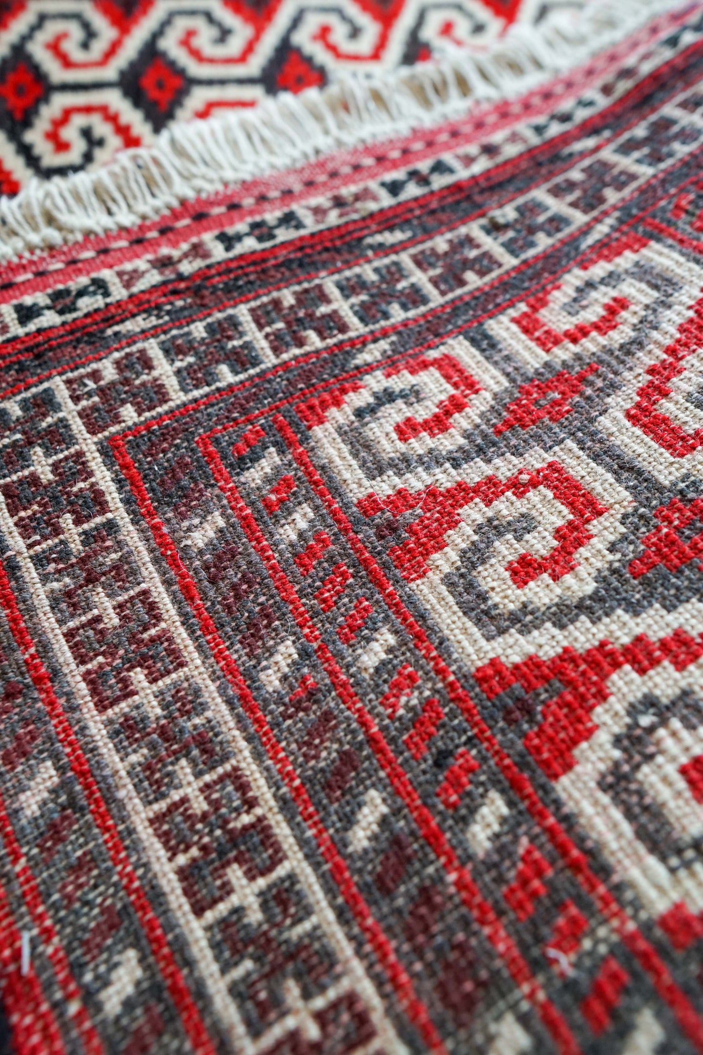  ペルシャ オールド・トルクメンラグ 102×82cm｜1980年代 手織りウール