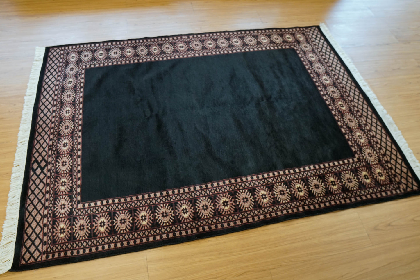  パキスタン手織り絨毯 183×131cm ボーダー柄