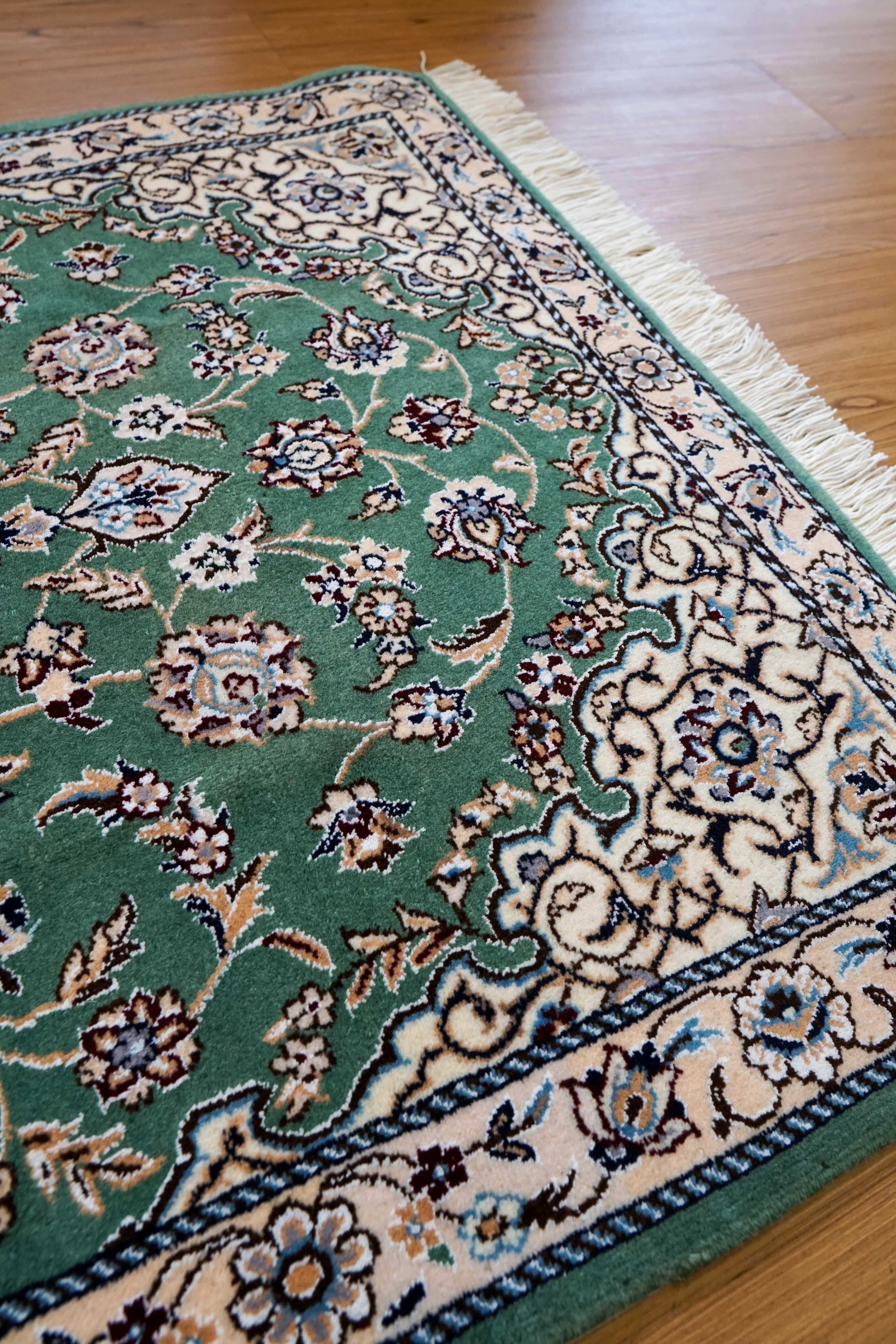 116×78cm ペルシャ手織り絨毯 ナイン産 - Decorworks