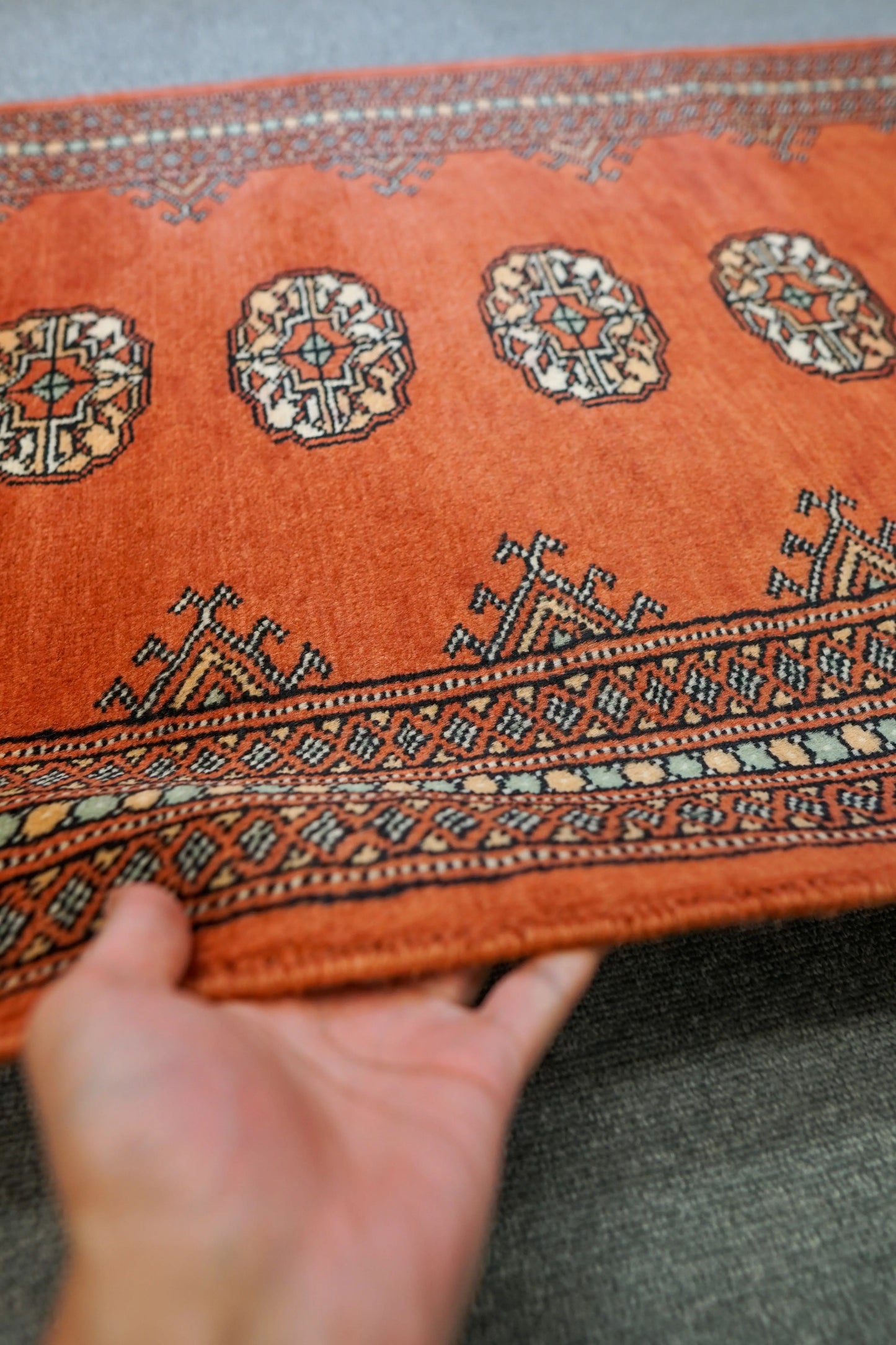 256×78cm パキスタン手織り絨毯 トルクメン ボハララグ Decorworks