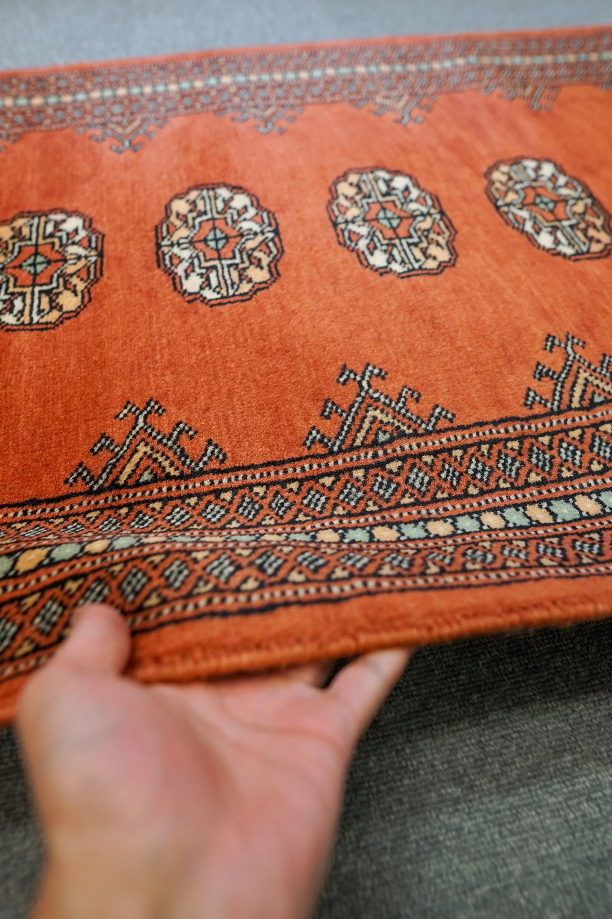 256×78cm パキスタン手織り絨毯 トルクメン ボハララグ Decorworks