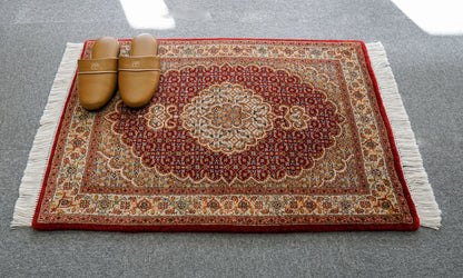 88×61cm【ペルシャ手織り絨毯 タブリーズ産　50RAJ】 Decorworks